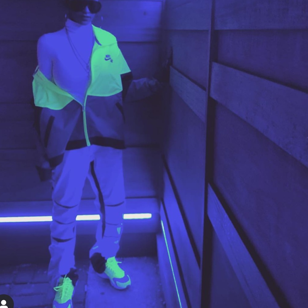 Nike Air lime green and black jacket